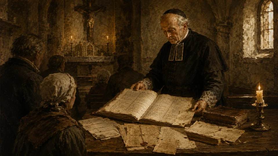 Illustration historique — Le curé, un secret de famille bien gardé