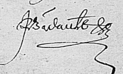 Signature de Signature à identifier