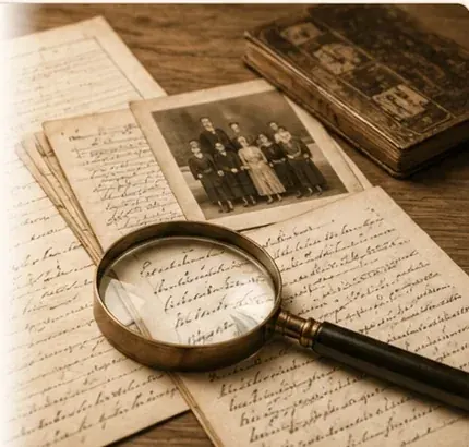 Documents anciens et loupe