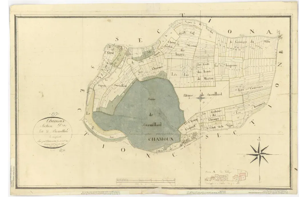 Plan cadastral complet de Chamoux