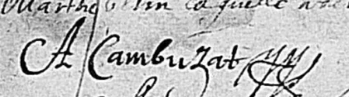Signature de Augustin Cambuzat