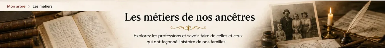 Les métiers de nos ancêtres — registres, archives et scènes de travail